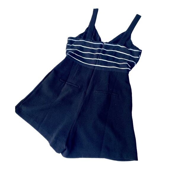MINKPINK Moonshine Wrap Front Romper Black Striped Women's Size Small - Picture 8 of 14